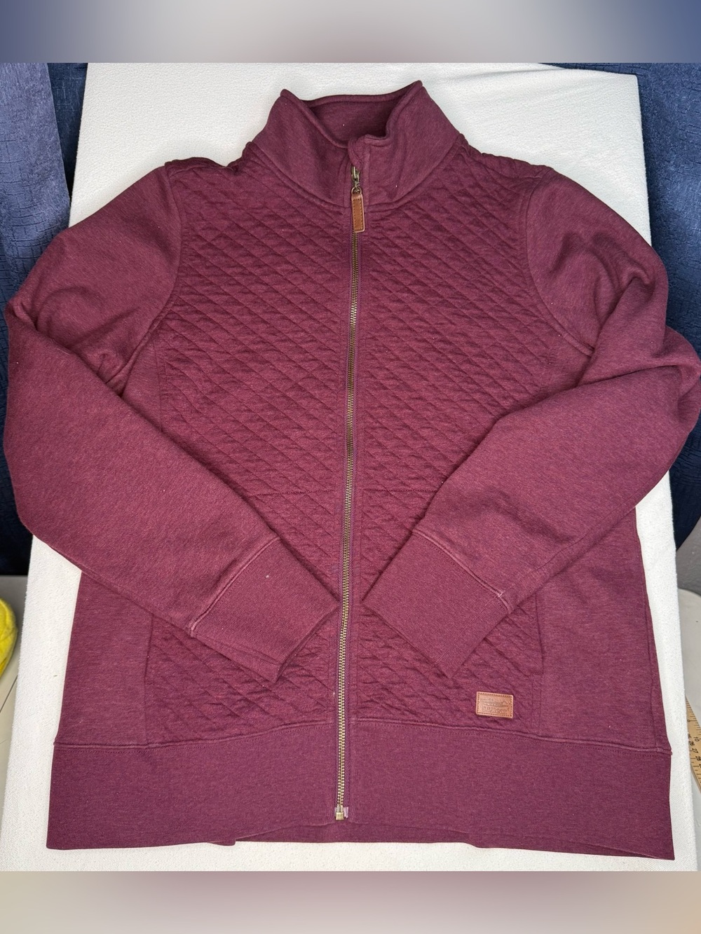 L.L. Bean Women's Quilted Full-Zip Jacket - Maroon